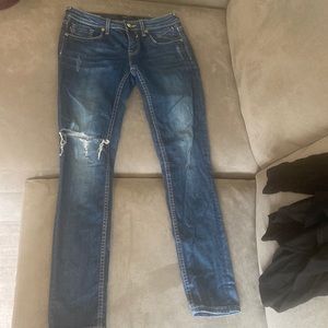 Vigoss distressed low waist skinny jeans